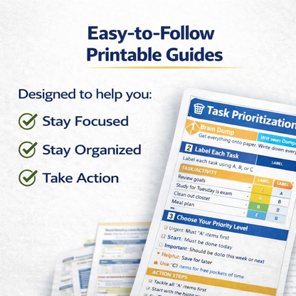 Boost Focus, Organization & Self-Discipline in Days (Printable System + Bonuses)